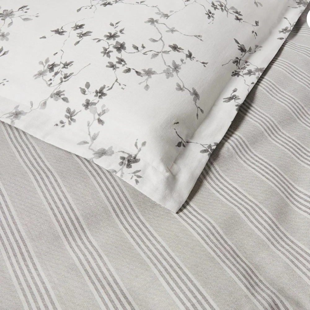 Munroe Duvet & Sham Collection - True Charcoal- Exclusive $470 NWT